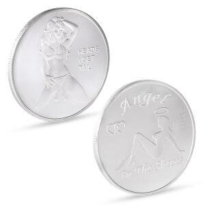 sourire vivre 골프 마커 코인형 섹시 레이디 2개들이 철제 골프마커