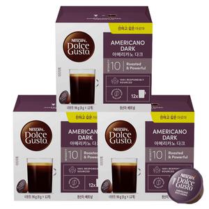 돌체구스토 캡슐 아메리카노 다크 12개입 3개