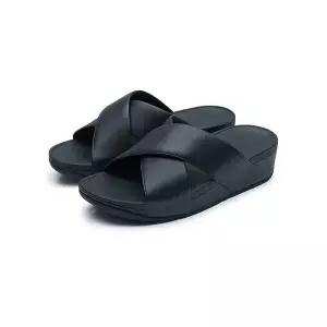 [핏플랍] 루루 크로스 슬라이드 블랙 K04-001