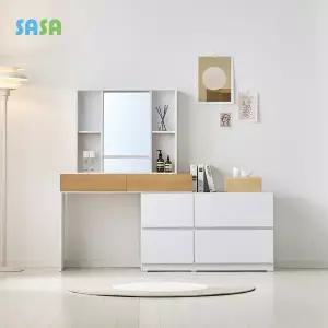 사사가구 루즈 확장형 인출식 화장대세트 수납거울포함