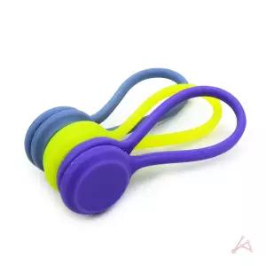 자석달린 포포 실리콘 케이블타이 3p/정리/전선/고정/배선/케이블/선정리/클립/선고정/홀더/컴퓨터/타이