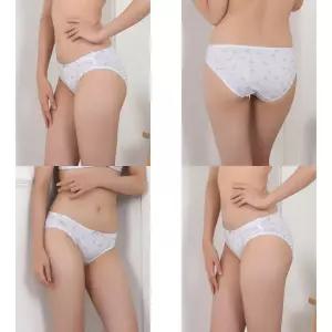 따뜻한잡화점 별곰캐릭터 주니어 면 삼각팬티 주니어속옷 여아팬티