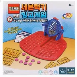 바니랜드 세븐 럭키 빙고 보드 게임/실내놀이/장난감/미니게임/가족놀이/재미있는/놀이/휴대용/내기게임
