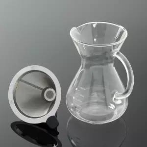 HGE 스텐 필터 드립 커피 서버 SET 800ML 핸들 커피 메이커 필터 추출기 티포트