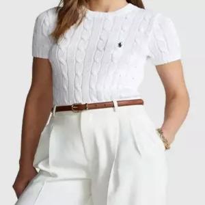 [폴로랄프로렌]코튼 케이블 니트 반팔티