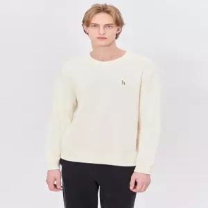 [24FW] WHTS4D446CR 반값세일스테디셀러 크림 짜임 면 맨투맨티셔츠