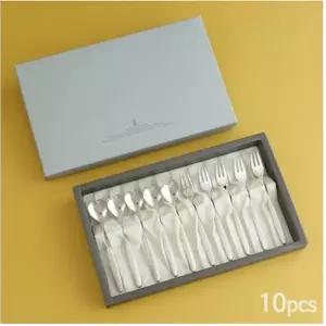 (국산)엔젤하트 10P 티스푼포크세트 집들이선물/혼수/과일/커피/차숟가락/후식/디저트/손님/접대/파티