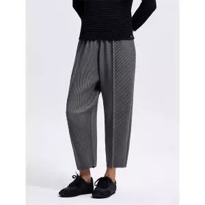 [플리츠미][최초가 158000원] 볼드 폴드 오블리크 핀턱 팬츠_EPPTF025012