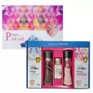 히말라야 핑크소금 천연 소금 선물 세트 그라인더