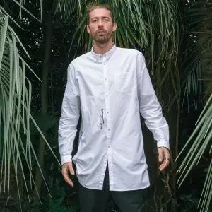 [닥터퍼니스트]닥터퍼니스트 면 애로우 프린트 롱셔츠 화이트 FJAMBC14A