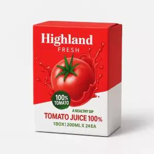 하이랜드 토마토쥬스 72개 착즙 토마토주스 100프로 무가당 무설탕 과채주스 하이랜드프레쉬