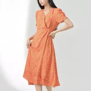 [미쏘] 플라워 랩 원피스 (MIWOWC817B-T)