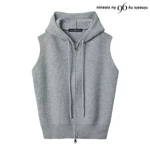 [롯데백화점]르샵. 후드 끈 하찌 투웨이 집업 니트 베스트 (NO4VW003L0)