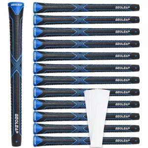 Geoleap Golf Grips 13팩, 미끄럼 방지 및 높은 충격 흡수 골프 클럽 그립, 15개의 테이프와 풀 키트가 있