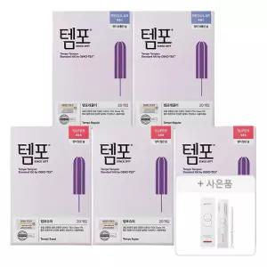 템포 오리지널 탐폰 슈퍼 (20입), 3개 + 레귤러 (20입), 2개 + 증정(지노렉스 페미닌 이너밸런스 (질세정기