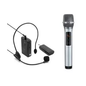 (WW909) Coms UHF 듀얼 무선 마이크 송수신기 세트 / 핸드마이크, 헤드셋