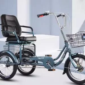 성인용세발자전거 삼발이 어르신 등받이 세발 레드