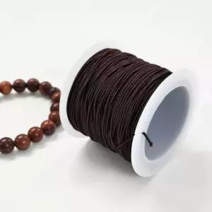 염주 비즈 팔찌 만들기 DIY 나일론 고무줄 20m 브라운