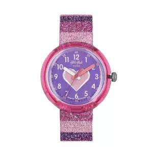 [플릭플락] 플릭플락 FPNP127 COLOR MY LIFE STRIPY GLITTER 키즈 나토시계