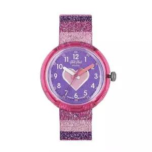 [플릭플락] 플릭플락 FPNP127 COLOR MY LIFE STRIPY GLITTER 키즈 나토시계 (P003715666)