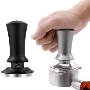 51mm 에스프레소 커피 탬퍼 스테인리스 스틸 플랫 베이스 내부 스프링 디자인 균형 고정력