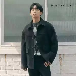 [택가 199,000원]마인드브릿지 남성 오버핏절개변형하프코트 MZCA7104