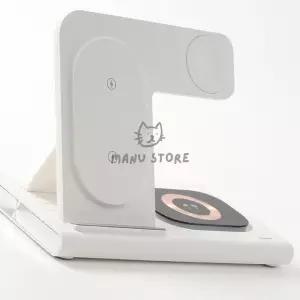 [사마누] 갤럭시용 고속 무선충전기 화이트 충전어댑터 USB어댑터 멀티포트충전기