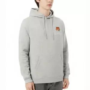 바버 X MK Fox Head Hoodie - Grey Marl (MOL0569 GY52) (메종키츠네 폭스 헤드 후드티)