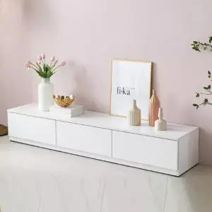 튜리토 키작은 거실장 수납장 TV장 화이트색상