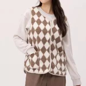 튜루투 보들 중년여성 양털 뽀글이 조끼 후리스조끼