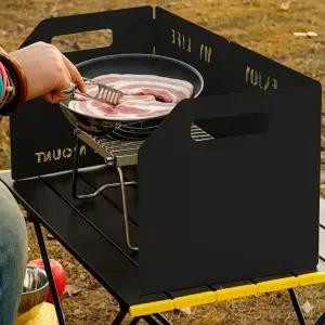 캠핑 가스버너 바람막이 접이식 폴딩형 야외용 방풍판 휴대용 파우치포함 차박용 취사용