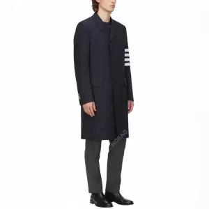 톰브라운 Reorder 4바 스트라이프 하이암홀 플레인 위빙 울 체스터필드 코트 (MOC567A 06146 415)