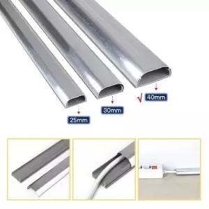 알루미늄 몰딩40mm 1M 1p 덮개 분리 배선 정리/전선/정리함/보호관/보호/바닥/몰딩/스텐/쫄대/커버/랜선