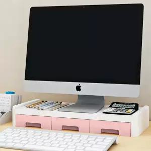 (1단) 서랍형 모니터 받침대/거치대/스탠드/받침/서랍/컴퓨터/선반/스텐드/다이/책상/와이드/PC/지지대