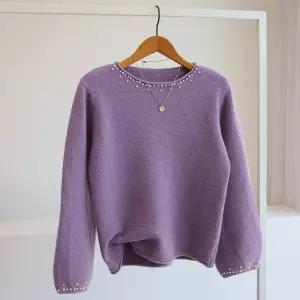 [잇수다] 펄밍스 진주 트리밍 루즈핏 라운드 니트