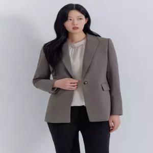 [지센] Z-셀렉션 피어로즈 원버튼 테일러드 자켓 LFFJO991_GR