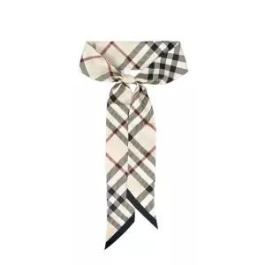 [명품] 스키니 체크 실크 여성 스카프 8095831