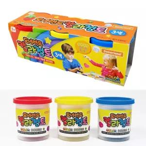 도너랜드 공작놀이 칼라점토 3색/소프트/클레이/3D/엠보/공작/놀이/칼라/점토/기본색/꾸밈/세트/매직/미니