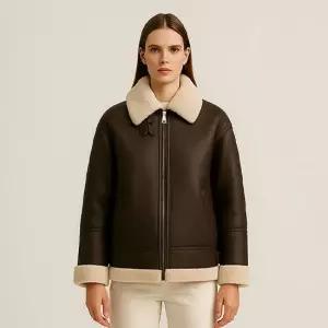 [로르 서울] [택가 389,000원] 모던 헤리티지 호주 양모 시어링 무스탕_SOJK251108