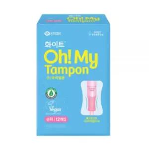 화이트 탐폰 생리대 순면 오마이탐폰 슈퍼 12개입