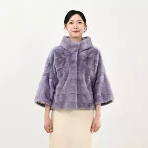 우진모피 WJ 코펜하겐 퍼 휘메일 연보라 반후드나그랑 밍크코트 국내생산 본사직영1051875