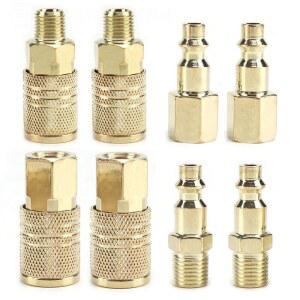 압축기 호스 NPT 커플링 에어 도구, 라인 경화 1/4 1PC 어댑터, 퀵릴리즈 피팅 인치 강철 커플러 커넥터