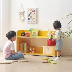 [슈퍼홈]코지 아기 2단 책장 어린이 교구장 낮은 선반장 800