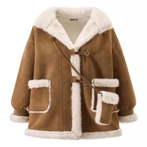 [비엔엑스]시어링 양털 무스탕 가방 세트 자켓 (BX4JK025L0)