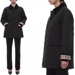 [롯데백화점]버버리 25FW 여성 퀼팅 나일론 재킷 8107463 BLACK SAND 25F