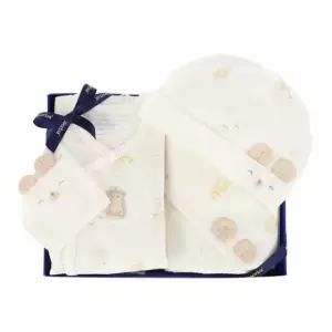 [갤러리아] (26말띠,임신축하,태교,출산)새싹곰오가닉곰배냇슈트,속싸개,모자A1A-1090C)