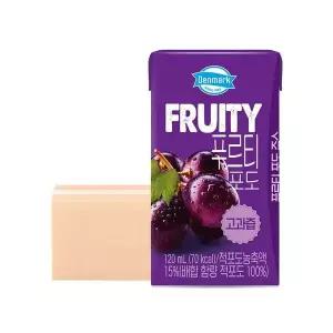 [동원][G] 덴마크 푸르티 포도 설탕무첨가 고과즙 주스 120ml 24팩