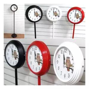 [빠른배송] 부엉이 무소음 단면 스탠드시계 제조한국[3종]