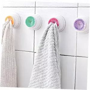 접착식 타올걸이 벽부착 원형 행주걸이 화장실 주방 수건걸이 컬러풀 원터치 부착식