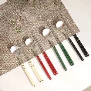 BSF 보겐 쌍띠에 골드/실버 커트러리 숟가락 젓가락 수저세트 (10colors)